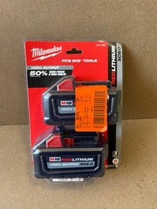 Milwaukee M18 18-Volt Lithium-Ion High Output 6.0Ah Battery Pack (2-Pack)