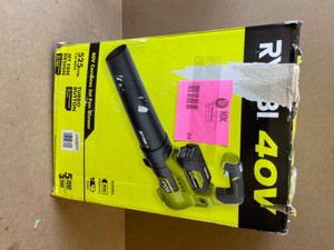 RYOBI 40V 110 MPH 525 CFM Cordless Battery Variable-Speed Jet Fan Leaf Blower with 4.0 Ah Battery and Charger