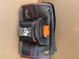 Husky 18 in. 41 Pocket Heavy Duty Large Mouth Tool Bag with Tool Wall