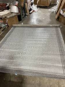 lot 37 image: Hampton Bay Border Charcoal Gray 8 ft. x 10 ft. IndoorOutdoor Area Rug
