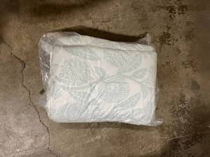 lot 56 image: The Company Store Legends Hotel Stencil Damask Sky Blue Floral Full Sateen Comforter