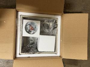 lot 58 image: Progress Lighting Briarwood Collection 2-Light Bleached Oak Kitchen Farmhouse Ceiling Light Flush Mount
