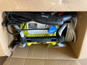 lot 97 image: RYOBI 1900 PSI 1.2 GPM Cold Water Wheeled Electric Pressure Washer- Used, Review all pictures