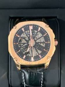 New Talis Co. Black Skeleton Watch $693 Retail
