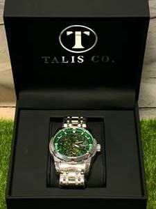 New Talis Co. Green Skeleton Watch $722 Retail