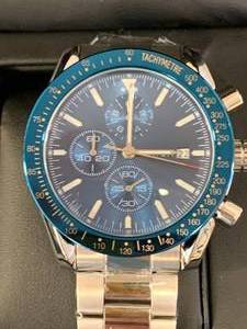 New Lator Calibre Blue Stainless Watch $808 Retail