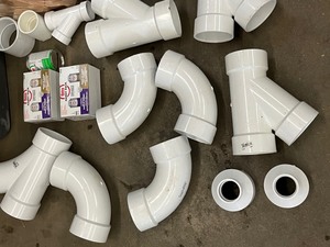 Tote Of PVC Fittings