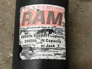 Ram 3000# A-Frame Trailer Jack