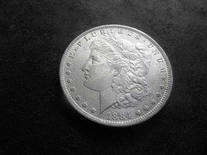 1884 O Morgan Silver Dollar