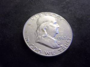 1963 D Franklin Half MS From Unc. Roll. Full Bell & Brilliant