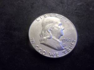 1963 D Franklin Half MS From Unc. Roll. Full Bell & Brilliant