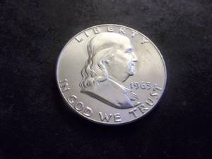 1963 D Franklin Half MS From Unc. Roll. Full Bell & Brilliant