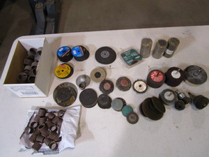 lot 222 image: Cut Off Wheels, Sanding Discs, Sanding Drums & Misc.