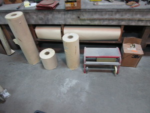 lot 229 image: Masking Stand & Various Rolls of Paper