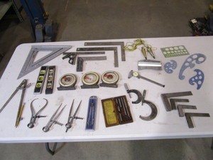 lot 247 image: Squares, Angle Finders, Levels, Protractors, Micrometers