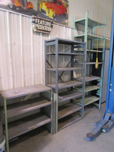 lot 22 image: (3) pcs Shop Shelving 18x36 48 80 108