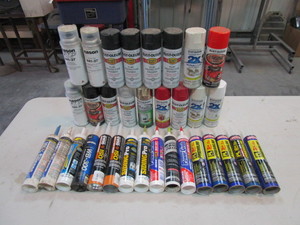 lot 307 image: Various Cans of Spray Paint, Caulk & Adhesive
