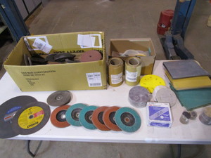 lot 180 image: Various Grinding Discs, Wire Wheels & Sandpaper