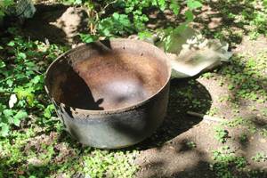 lot 36 image: Cast Iron Cauldron