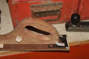 lot 155 image: Hand Tools - Specialty Hammers, Wood Plane, Straight Sander, Metal Tool Box