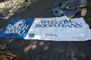 lot 153 image: Raleigh Rodeo - Welcome Rodeo Fans Banner