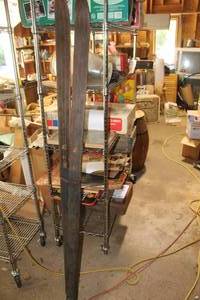 lot 141 image: Vintage 76 Wooden Snow Skis