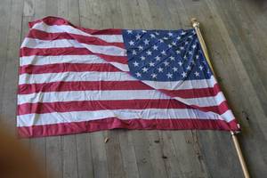 lot 221 image: 60 American Flag w Pole