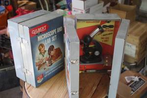 lot 57 image: Lot of (2) Gilbert Microscope And Lab Sets
