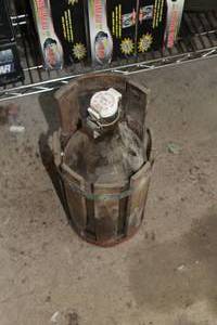 lot 61 image: Dio Bryggerl Klass I Glass Jar with Wooden Case