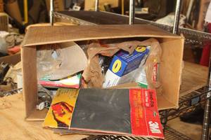 lot 178 image: Lot of (1 Box) Misc. Plumbing and Woodworking Materials