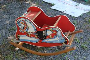 lot 193 image: Vintage Wooden Horsey Rocker