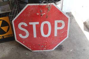 lot 264 image: STOP Metal Sign