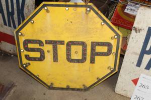 lot 270 image: STOP Metal Sign