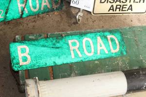 lot 267 image: B Road Metal Street Sign