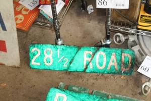lot 274 image: 28-12 Road Metal Sign