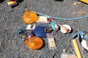 lot 316 image: Lot of  Electrical Items - Caution Light Heads, Cable Outlet, Misc. Items