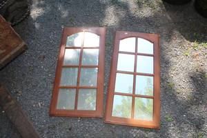 lot 324 image: Lot of (2) Wooden Window Mirrors