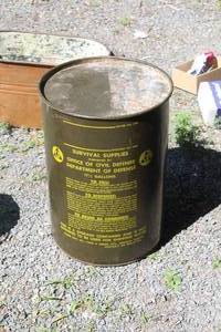 lot 327 image: Vintage Survival Barrel