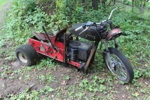 lot 13 image: Custom Yamaha 11hp 6-Speed 38 Cut Tricycle