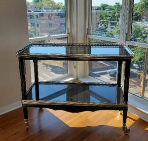 One Fifths Drinks Trolley Counter Height Serving Cart by Ralph Lauren
