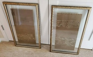 Two Pieces of Framed Metal Alloy Artwork by John Richard