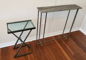 Two Metal End TablesNightstands