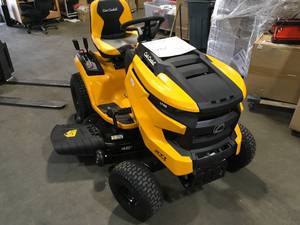 Cub Cadet Riding Mower works but it is  Damaged See Pictures Customer Returns See Terms on Auction