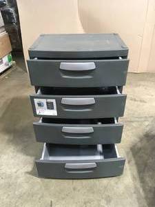 Grey Plastic Dresser Customer Returns See Terms on Auction