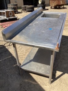 Stainless sink and counter