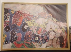 lot 6 image: Gustav Klimt The Maiden Framed Reproduction On Canvas