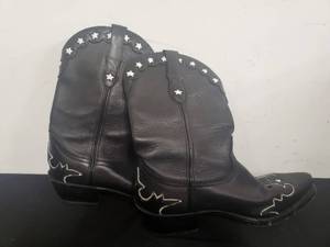 lot 9 image: Black and White Durango Cowboy Boots