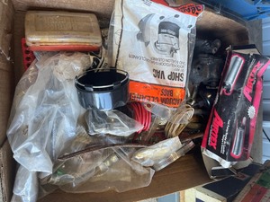 Box of car parts