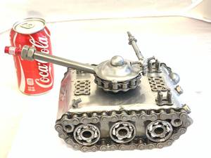 Hand Made Metal Tank 12 Inches Wide