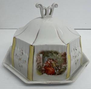 lot 25 image: Vintage Un-Marked Cheese Plate 8 12 x 6 (No Cracks Or Chips)